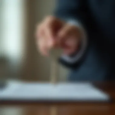 The Deciding Moment in Home Buying A close-up of a hand holding a house key, symbolizing the decision-making process in home buying