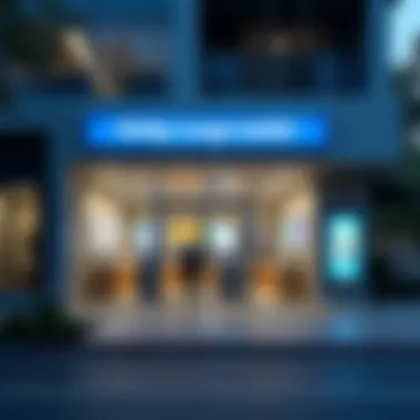 Modern Financial Institution in Los Angeles A modern financial institution in Los Angeles showcasing money market services