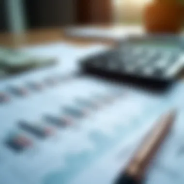 Financial Implications A financial calculator and paperwork depicting financial analysis