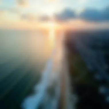 Aerial view of Ocean County, showcasing its coastal beauty