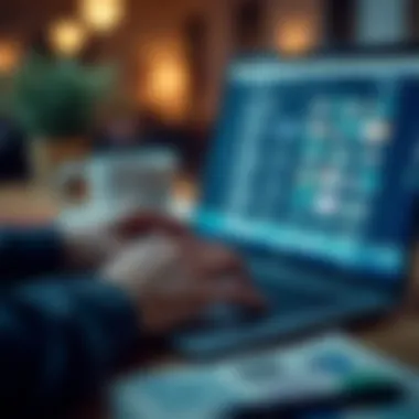 Utilizing Technology for Social Security Applications Person using a laptop for online applications