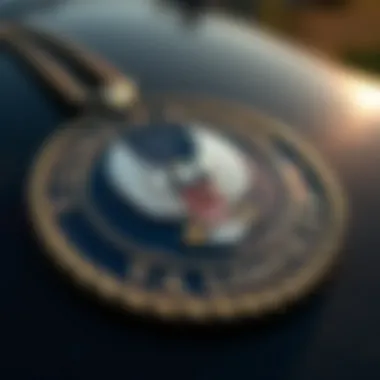 Military Insignia Emblem Symbolizing Homeownership Homeownership concept with military insignia