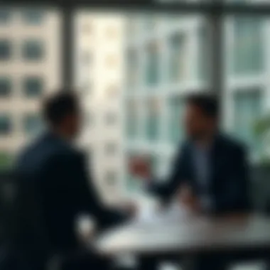 Client-Advisor Interaction in Wealth Management Client meeting with a financial advisor discussing investment strategies
