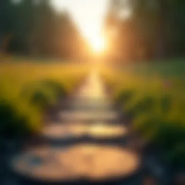 Journey Towards Financial Goals A pathway leading to a financial goal, symbolizing the journey of personal finance management.