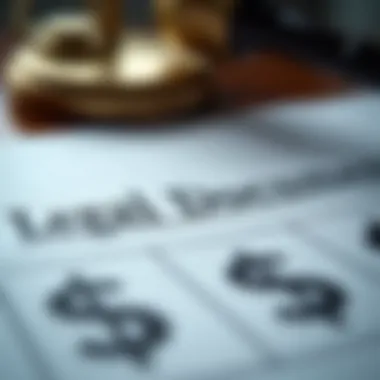 Legal Document Costs Illustration of a legal document with dollar signs