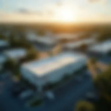 Kissimmee's Commercial Landscape Aerial view of Kissimmee showcasing commercial areas