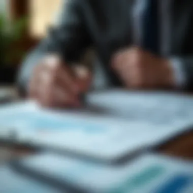 Self-Employed Financial Management A self-employed individual reviewing financial records