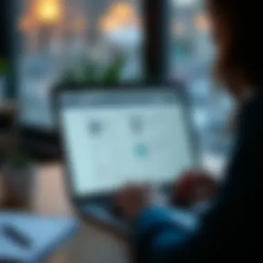 Reviewing Your Credit Report Securely A person reviewing their credit report online